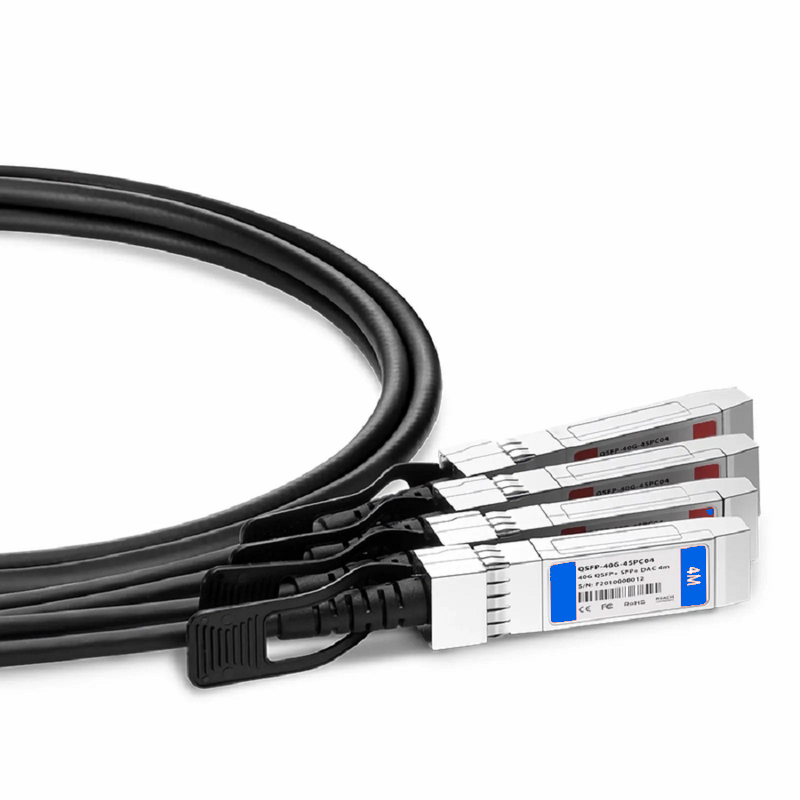 FyberOptix 1m (3ft) Arista Networks CAB-Q-S-1M Compatible 40G QSFP+ to 4 x 10G SFP+ Passive Direct Attach Copper Breakout Cable