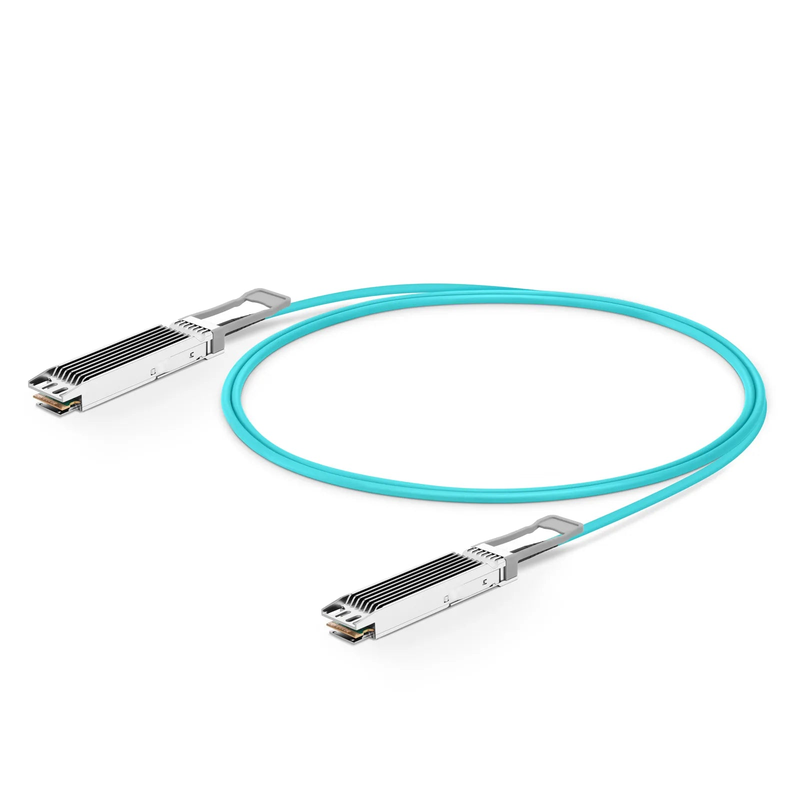 FyberOptix 3m (10ft) NVIDIA/Mellanox Compatible 800G OSFP 8 x 100G PAM4 Finned Top Ethernet Active Optical Cable