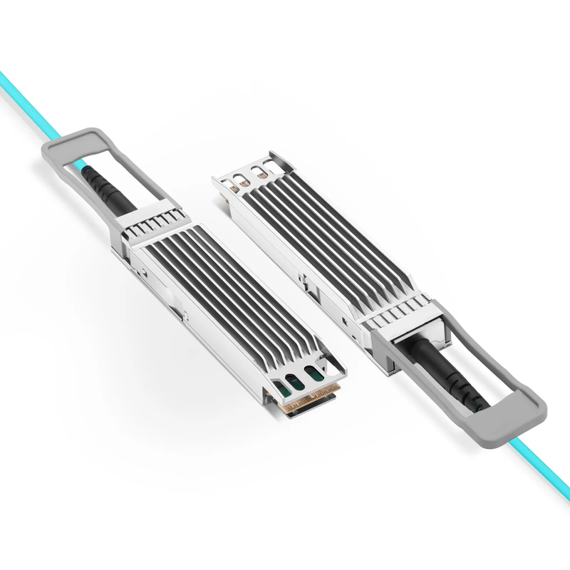 FyberOptix 3m (10ft) NVIDIA/Mellanox Compatible 800G OSFP 8 x 100G PAM4 Finned Top Ethernet Active Optical Cable