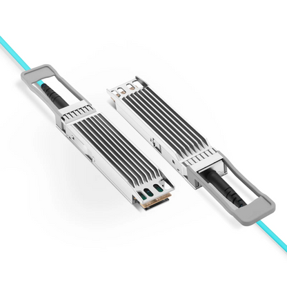 FyberOptix 3m (10ft) NVIDIA/Mellanox Compatible 800G OSFP 8 x 100G PAM4 Finned Top Ethernet Active Optical Cable