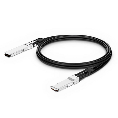 FyberOptix 0.5m (2ft) Generic Compatible 400G OSFP 4 x 100G PAM4 Flat Top to 400G QSFP-DD 4 x 100G PAM4 Passive Direct Attach Copper Twinax Cable