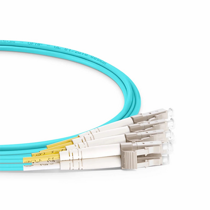FyberOptix 15m (49ft) HW Compatible 100G QSFP28 4 x 25G NRZ to 4 Duplex LC 25G NRZ Active Optical Breakout Cable