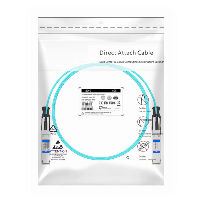 FyberOptix 3m (10ft) HPE Aruba Compatible 100G QSFP28 4 x 25G NRZ to 4 x 25G SFP28 NRZ Active Optical Breakout Cable