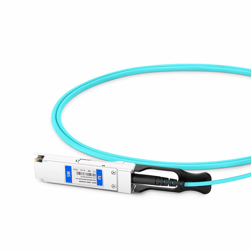 FyberOptix 5m (16ft) Cisco QSFP-4SFP25G-AOC5M Compatible 100G QSFP28 4 x 25G NRZ to 4 x 25G SFP28 NRZ Active Optical Breakout Cable