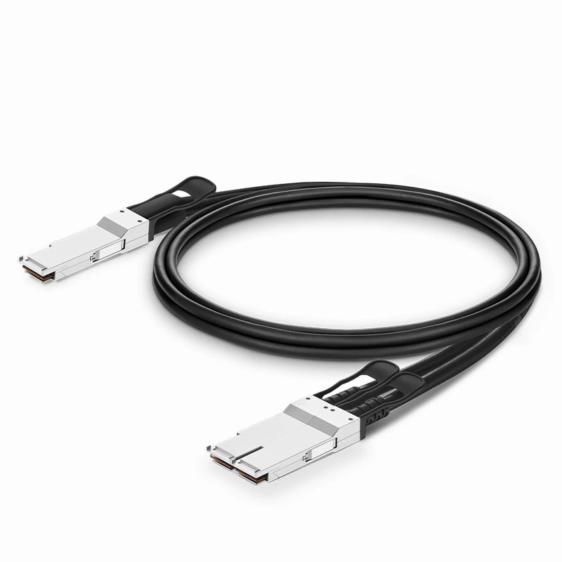 FyberOptix 2m (7ft) Arista Networks Compatible 200G QSFP56 4 x 50G PAM4 to 2 x 100G QSFP56 2 x 50G PAM4 Passive Direct Attach Copper Breakout Cable