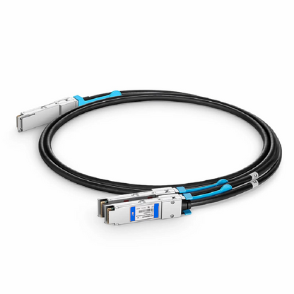 FyberOptix 2m (7ft) Dell Compatible 100G QSFP28 4 x 25G NRZ to 2 x 50G QSFP28 2 x 25G NRZ Active Direct Attach Copper Breakout Cable