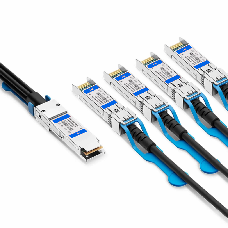 FyberOptix 1m (3ft) HW Compatible 100G QSFP28 4 x 25G NRZ to 4 x 25G SFP28 NRZ Active Direct Attach Copper Breakout Cable