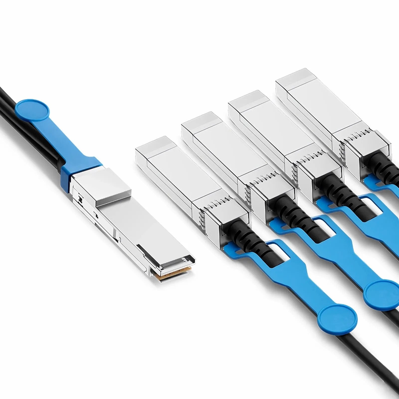FyberOptix 1m (3ft) HW Compatible 100G QSFP28 4 x 25G NRZ to 4 x 25G SFP28 NRZ Active Direct Attach Copper Breakout Cable