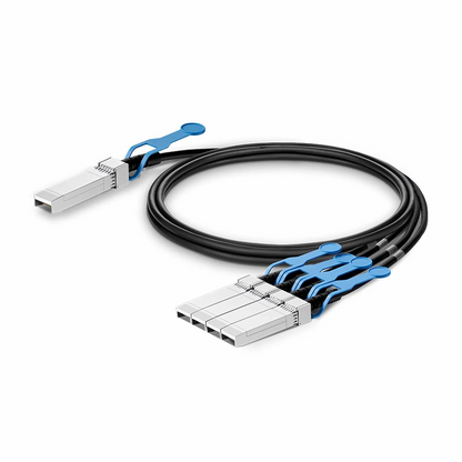 FyberOptix 1m (3ft) Extreme Compatible 100G QSFP28 4 x 25G NRZ to 4 x 25G SFP28 NRZ Active Direct Attach Copper Breakout Cable