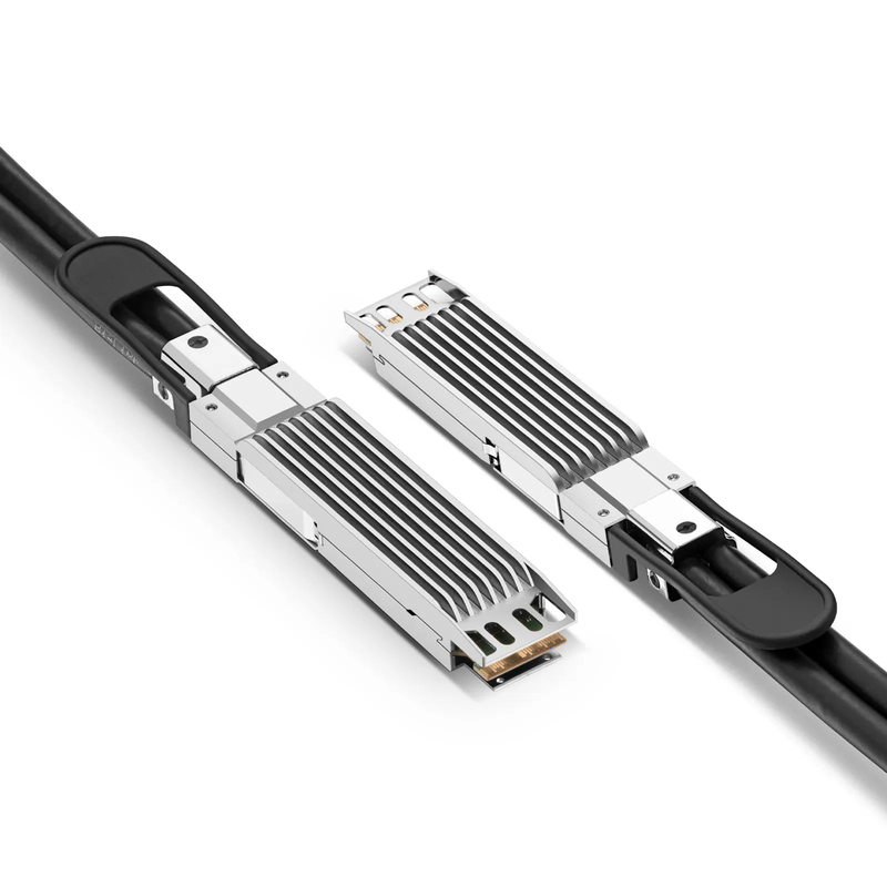 FyberOptix 2.5m (8ft) NVIDIA/Mellanox Compatible 400G OSFP 8 x 50G PAM4 Finned Top Ethernet Passive Direct Attach Copper Twinax Cable