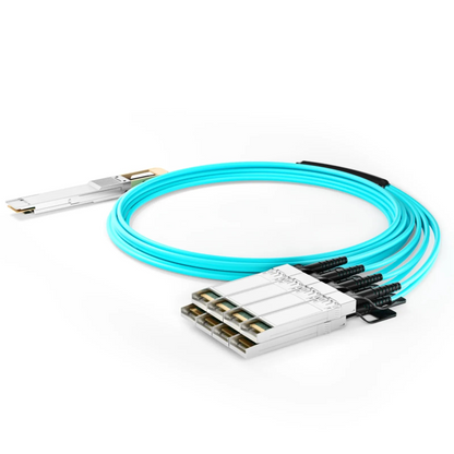 FyberOptix 70m (230ft) Generic Compatible 400G QSFP-DD 8 x 50G PAM4 to 8 x 50G SFP56 25G NRZ Active Optical Breakout Cable