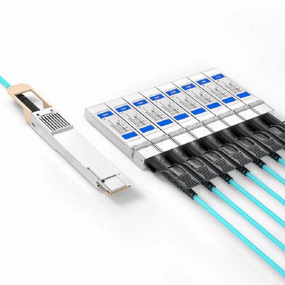 FyberOptix 5m (16ft) Generic Compatible 400G QSFP-DD 8 x 50G PAM4 to 8 x 50G SFP56 25G NRZ Active Optical Breakout Cable