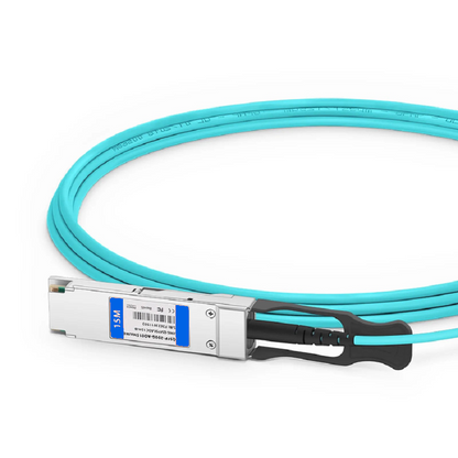 FyberOptix 5m (16ft) Dell AOC-Q56DD-400G-5M Compatible 400G QSFP-DD 8 x 50G PAM4 Active Optical Cable