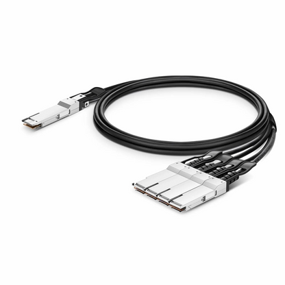 FyberOptix 3m (10ft) Generic Compatible 400G QSFP-DD 8 x 50G PAM4 to 4 x 100G QSFP56 2 x 50G PAM4 Passive Direct Attach Copper Breakout Cable