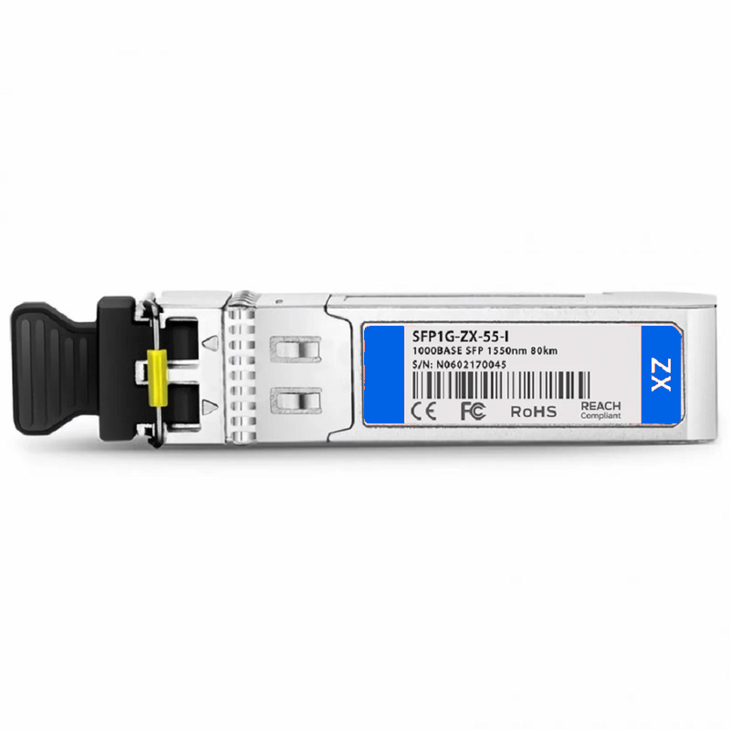 FyberOptix Cisco GLC-ZX-SM-RGD Compatible 1000BASE-ZX SFP 1550nm 80km DOM Duplex LC/UPC SMF Optical Transceiver Module (Industrial)