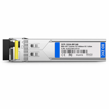 FyberOptix Extreme Compatible 1000BASE-BX-D SFP BiDi 1550nm-TX/1490nm-RX 160km DOM Simplex LC/UPC SMF Optical Transceiver Module (Industrial)