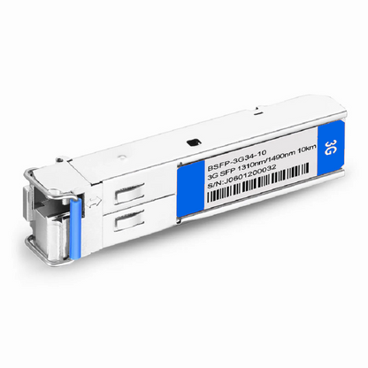 FyberOptix 3Gb/s MSA BiDi SFP 1550nm-TX/1490nm-RX 10km DOM Simplex LC SMF Video Pathological Patterns Optical Transceiver Module for SD/HD/3G-SDI