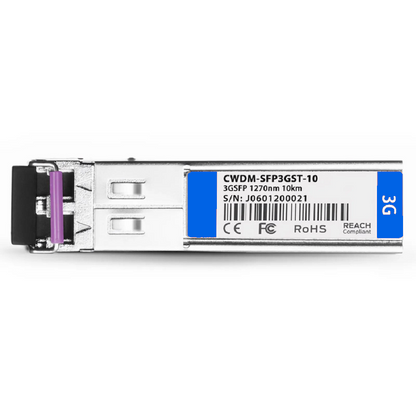 FyberOptix 3Gb/s MSA CWDM SFP 10km DOM Duplex LC SMF Single Transmitter Video Pathological Patterns Optical Transceiver Module for SD/HD/3G-SDI