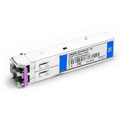 FyberOptix 3Gb/s MSA CWDM SFP 10km DOM Duplex LC SMF Single Transmitter Video Pathological Patterns Optical Transceiver Module for SD/HD/3G-SDI