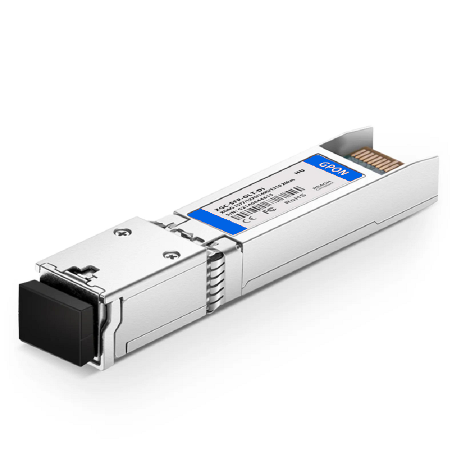 FyberOptix HW Compatible XG-PON&GPON Combo OLT SFP+ 1577nm-TX/1270nm-RX and 1490nm-TX/1310nm-RX Class D 20km DOM Simplex SC/UPC SMF Optical Transceiver Module