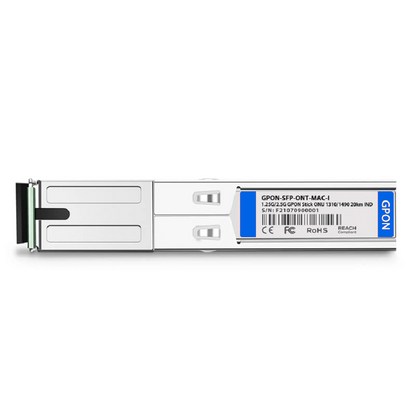 FyberOptix GPON ONU Stick with MAC SFP 1310nm-TX/1490nm-RX 1.244G-TX/2.488G-RX Class B+ 20km DOM Simplex SC/APC SMF Optical Transceiver Module (Industrial)
