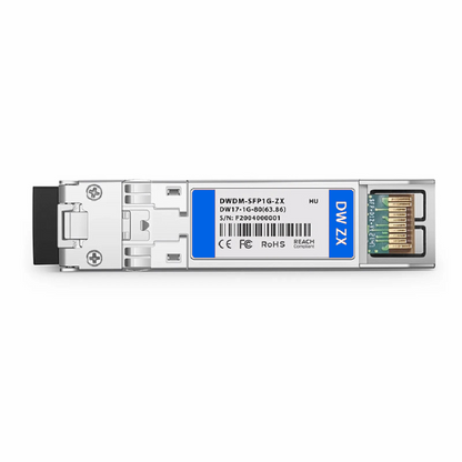 FyberOptix Cisco C17 DWDM-SFP-6386-80 Compatible SFP 1000BASE-DWDM 1563.86nm 100GHz 80km DOM Duplex LC/UPC SMF Optical Transceiver Module for Transmission
