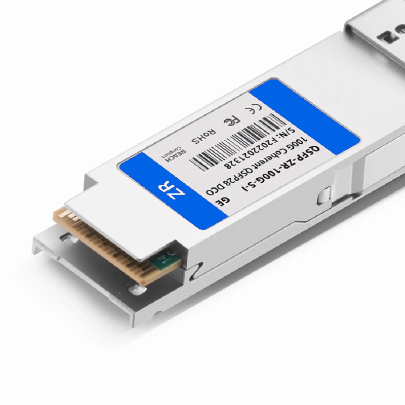 FyberOptix Ciena Compatible QSFP28 DCO 100G DWDM C-band Tunable Coherent 80km DOM Duplex LC/UPC SMF Optical Transceiver Module for Transmission