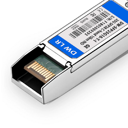 FyberOptix Cisco Compatible SFP28 25G DWDM C-band Tunable 40Chs 100GHz 10km DOM Duplex LC/UPC SMF Optical Transceiver Module for Transmission (Industrial)