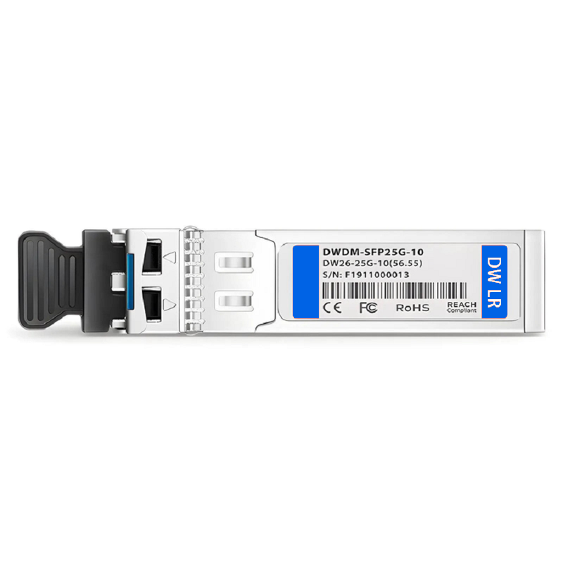 FyberOptix Cisco C41 DWDM-SFP25G-44.53 Compatible SFP28 25G DWDM 1544.53nm 100GHz 10km DOM Duplex LC/UPC SMF Optical Transceiver Module for Transmission
