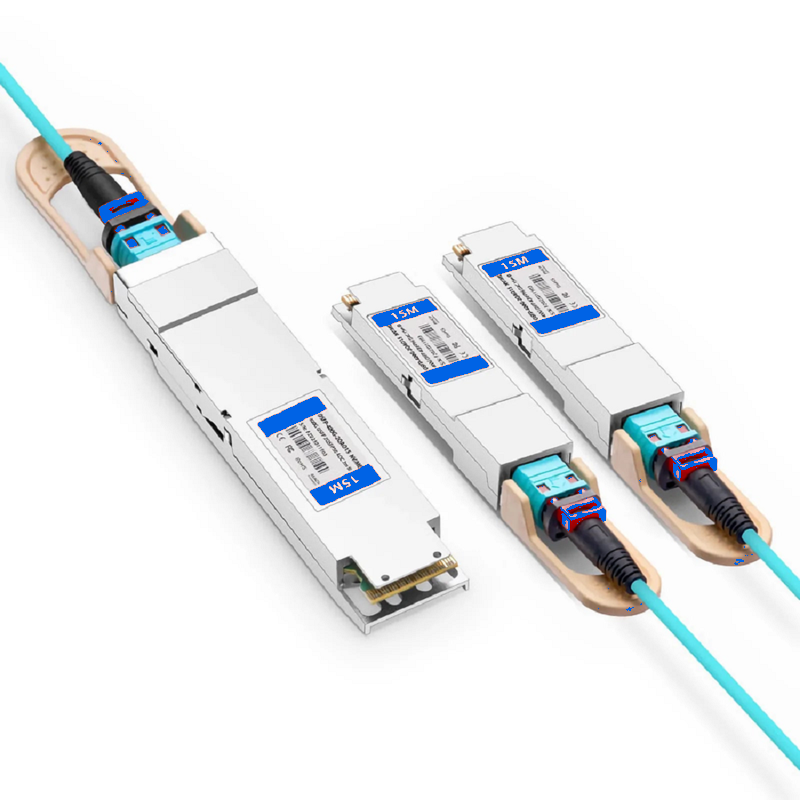 FyberOptix 20m (66ft) NVIDIA/Mellanox MFS1S50-H020V Compatible 200G QSFP56 4 x 50G PAM4 to 2 x 100G QSFP56 2 x 50G PAM4 InfiniBand HDR Active Optical Breakout Cable for Quantum Switches and ConnectX-6 HCA