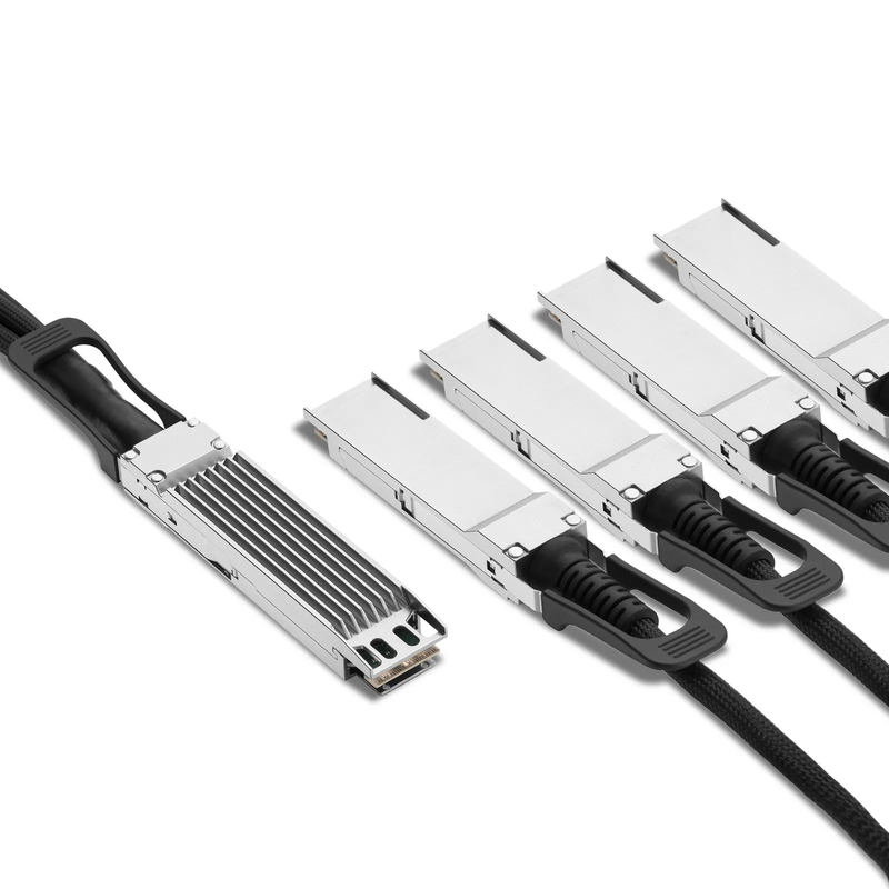 FyberOptix 1m (3ft) NVIDIA/Mellanox MCA7J75-N001 Compatible 800G Twin-port OSFP 8 x 100G PAM4 Finned Top to 4 x 200G QSFP112 2 x 100G PAM4 InfiniBand NDR Active Direct Attach Copper Breakout Cable for Quantum-2 Switches and ConnectX-7 HCA