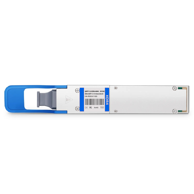 FyberOptix NVIDIA/Mellanox Compatible 400GBASE-DR4 QSFP112 4 x 100G PAM4 1310nm 500m DOM MPO-12/APC SMF Ethernet Optical Transceiver Module, Breakout to 4 x 100G-DR