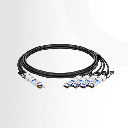 FyberOptix 1.5m (5ft) Generic Compatible 400G QSFP-DD 8 x 50G PAM4 to 4 x 100G QSFP56 2 x 50G PAM4 Passive Direct Attach Copper Breakout Cable