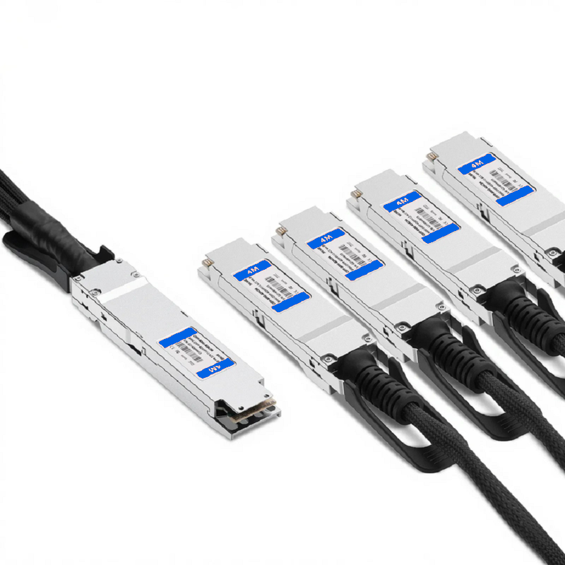 FyberOptix 2m (7ft) Arista Networks Compatible 400G QSFP-DD 8 x 50G PAM4 to 4 x 100G QSFP56 2 x 50G PAM4 Passive Direct Attach Copper Breakout Cable
