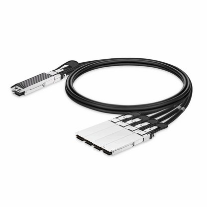 FyberOptix 1m (3ft) NVIDIA/Mellanox MCP7Y50-N001 Compatible 800G OSFP 8 x 100G PAM4 Finned Top to 4 x 200G OSFP 2 x 100G PAM4 Flat Top Ethernet Passive Direct Attach Copper Breakout Cable