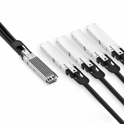 FyberOptix 1m (3ft) NVIDIA/Mellanox MCP7Y50-N001 Compatible 800G OSFP 8 x 100G PAM4 Finned Top to 4 x 200G OSFP 2 x 100G PAM4 Flat Top Ethernet Passive Direct Attach Copper Breakout Cable