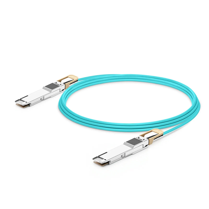 FyberOptix 20m (66ft) Dell AOC-Q56DD-400G-20M Compatible 400G QSFP-DD 8 x 50G PAM4 Active Optical Cable
