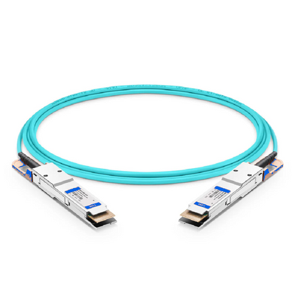 FyberOptix 20m (66ft) Dell AOC-Q56DD-400G-20M Compatible 400G QSFP-DD 8 x 50G PAM4 Active Optical Cable
