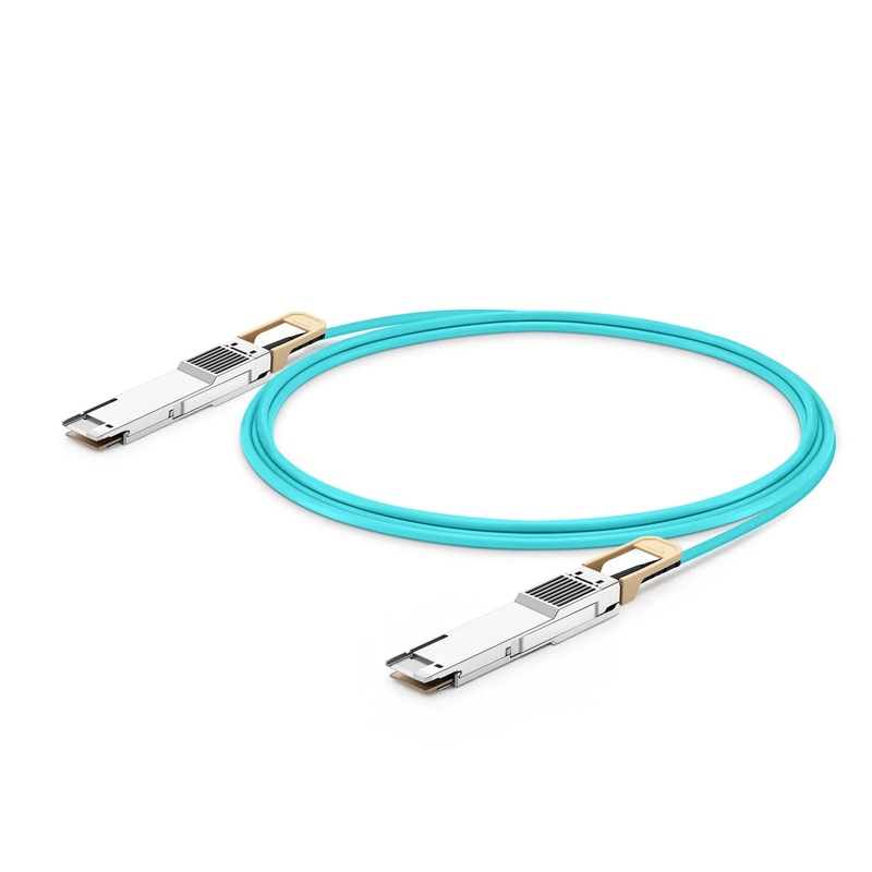 FyberOptix 10m (33ft) Juniper Networks QDD-400G-AOC-10M Compatible 400G QSFP-DD 8 x 50G PAM4 Active Optical Cable