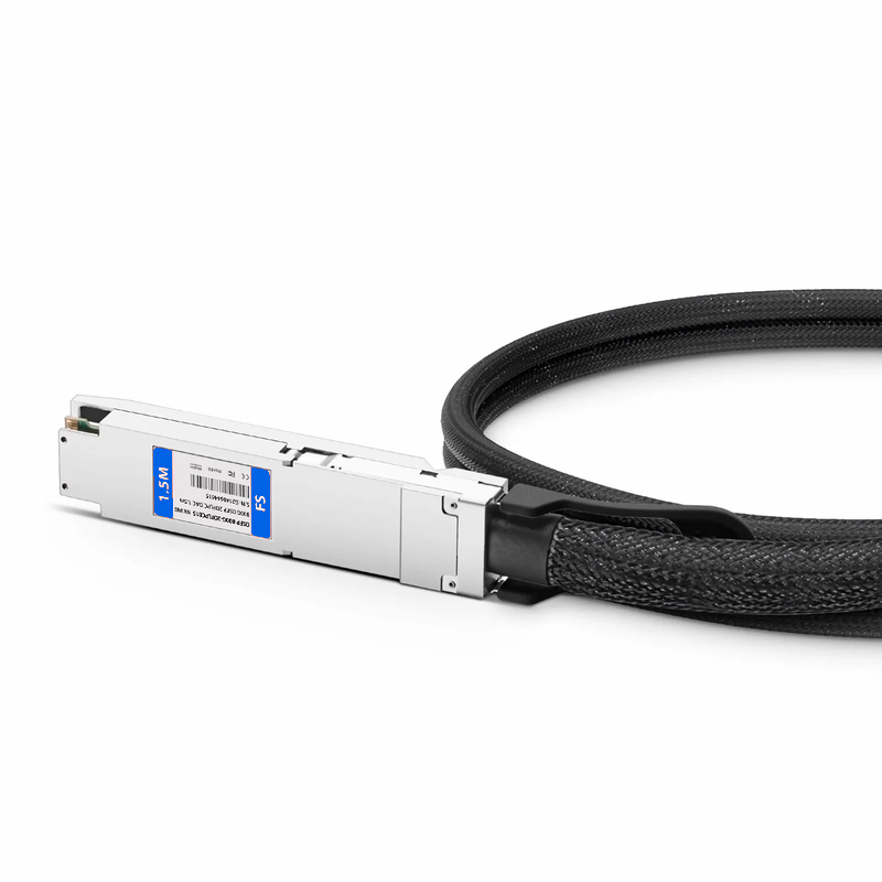 FyberOptix 1.5m (5ft) NVIDIA/Mellanox MCP7Y00-N01A Compatible 800G OSFP 8 x 100G PAM4 Finned Top to 2 x 400G OSFP 4 x 100G PAM4 Flat Top Ethernet Passive Direct Attach Copper Breakout Cable
