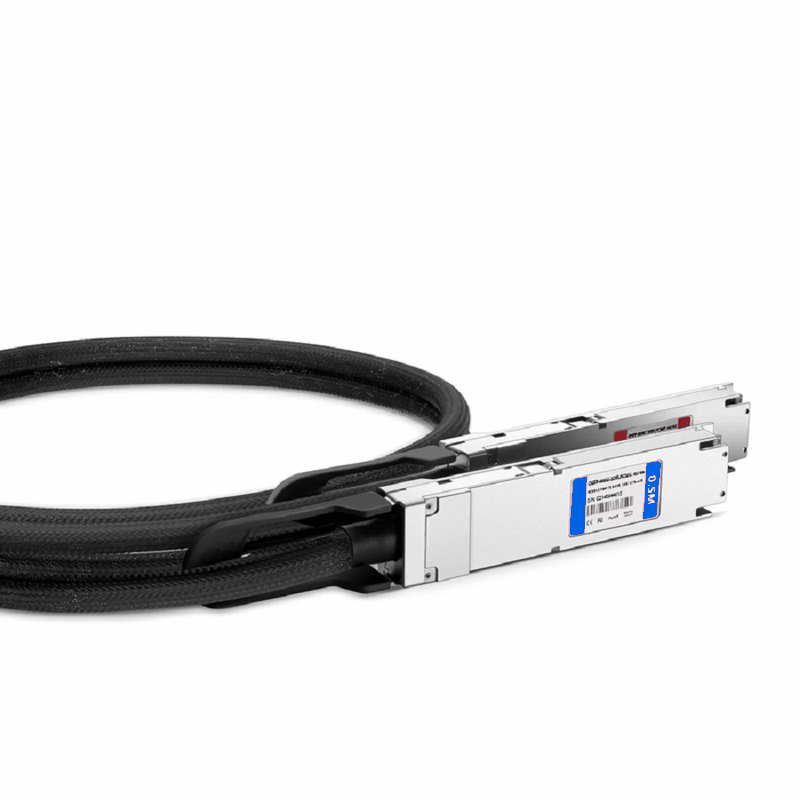 FyberOptix 2m (7ft) NVIDIA/Mellanox MCP7Y00-N002 Compatible 800G OSFP 8 x 100G PAM4 Finned Top to 2 x 400G OSFP 4 x 100G PAM4 Flat Top Ethernet Passive Direct Attach Copper Breakout Cable