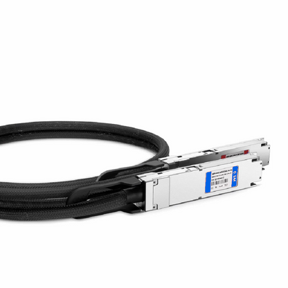 FyberOptix 2m (7ft) NVIDIA/Mellanox MCP7Y00-N002 Compatible 800G OSFP 8 x 100G PAM4 Finned Top to 2 x 400G OSFP 4 x 100G PAM4 Flat Top Ethernet Passive Direct Attach Copper Breakout Cable