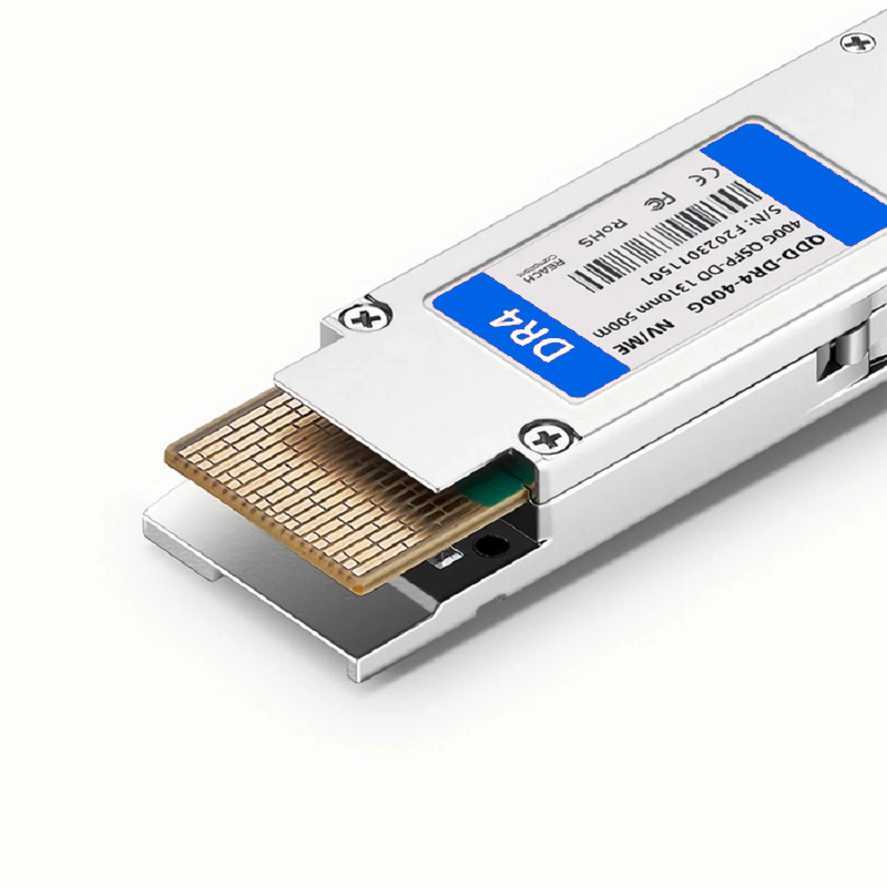 FyberOptix Generic Compatible 400GBASE-DR4 QSFP-DD 8 x 50G PAM4 1310nm 500m DOM MPO-12/APC SMF Optical Transceiver Module, Breakout to 4 x 100G-DR