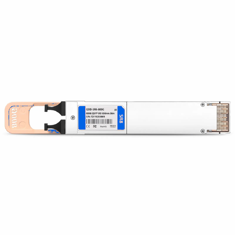 FyberOptix Arista Networks QDD-800G-2VSR4 Compatible 800GBASE 2xSR4/SR8 QSFP-DD 8 x 100G PAM4 850nm 50m DOM Dual MPO-12/APC MMF Optical Transceiver Module
