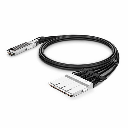 FyberOptix 2m (7ft) Arista Compatible 400G OSFP Finned Top to 4 x 100G QSFP56 2 x 50G PAM4 Passive Direct Attach Copper Breakout Cable