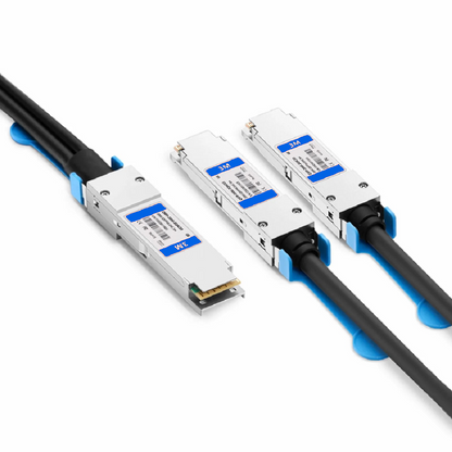 FyberOptix 5m (16ft) NVIDIA/Mellanox Compatible 400G QSFP-DD 8 x 50G PAM4 to 2 x 200G QSFP56 4 x 50G PAM4 Ethernet Active Direct Attach Copper Breakout Cable