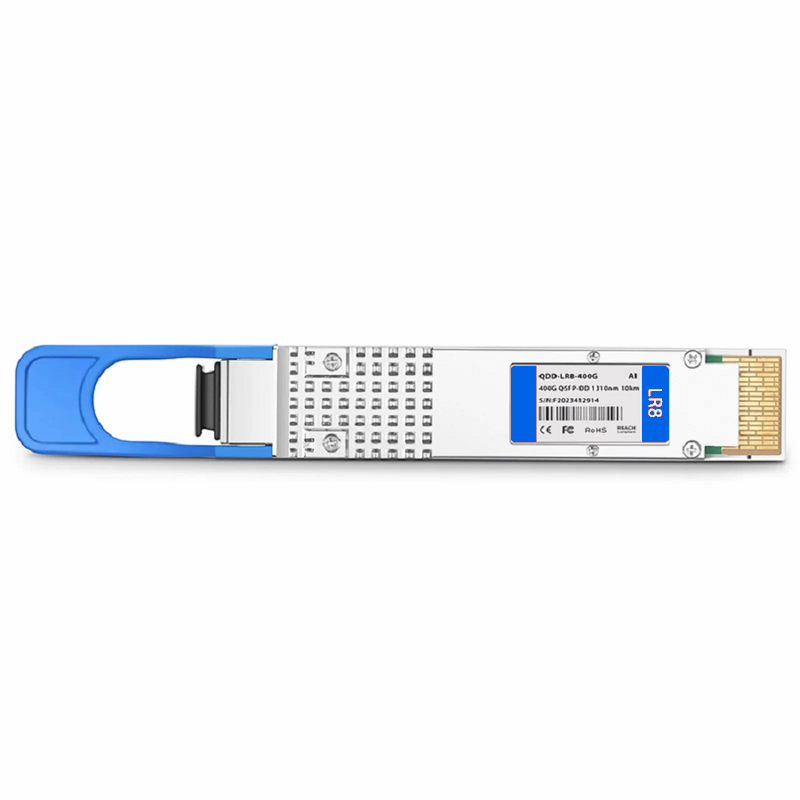 FyberOptix Dell Compatible 400GBASE-LR8 QSFP-DD 8 x 50G PAM4 1310nm 10km DOM Duplex LC/UPC SMF Optical Transceiver Module