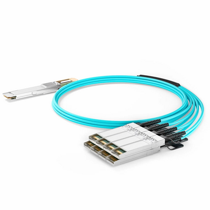 FyberOptix 30m (98ft) Arista Networks Compatible 200G QSFP-DD 8 x 25G NRZ to 8 x 25G SFP28 25G NRZ Active Optical Breakout Cable