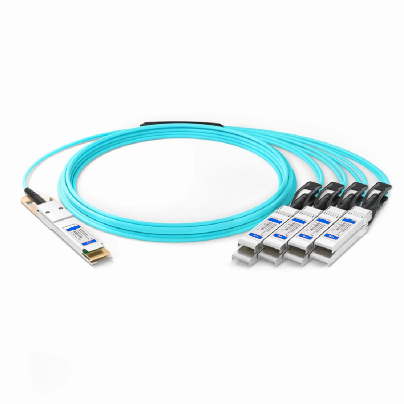 FyberOptix 10m (33ft) Arista Networks Compatible 200G QSFP-DD 8 x 25G NRZ to 8 x 25G SFP28 25G NRZ Active Optical Breakout Cable