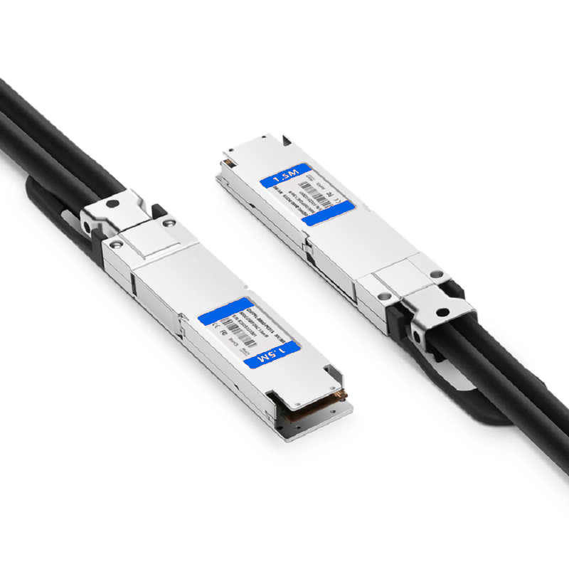 FyberOptix 0.5m (2ft) Generic Compatible 400G OSFP 4 x 100G PAM4 Flat Top to 400G QSFP-DD 4 x 100G PAM4 Passive Direct Attach Copper Twinax Cable